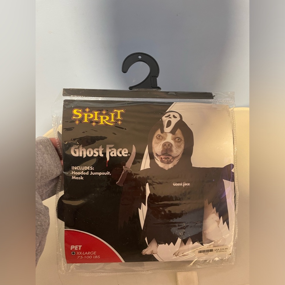 Ghost face dog halloween costume size XXL